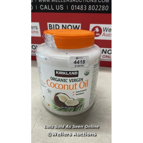 4418 - KIRKLAND SIGNATURE ORGANIC VIRGIN COCONUT OIL / 2.28KG / C25