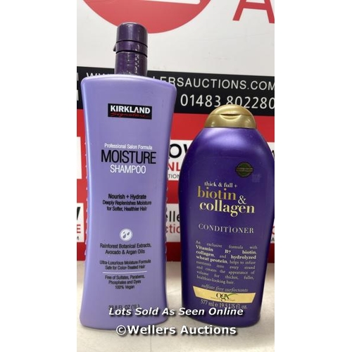 4431 - X3 HAIR CARE INCL. BIOTIN & COLLAGEN PLUS KIRKLAND SIGNATURE MOISTURE SHAMPOO / C26