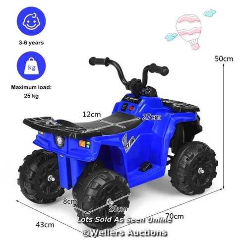 7004 - RRP: £54.95 - ALL TERRAIN ELECTRIC QUAD BIKE FOR KIDS / G6