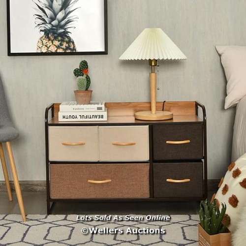 7005 - RRP: £54.95 - 5-DRAWER DRESSER STORAGE WITH FOLDABLE FABRIC DRAWERS / G6