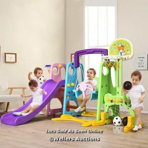 7056 - RRP: �129.95 - 6 IN 1 TODDLER SLIDE AND SWING SET CLIMBER PLAYSET / BR