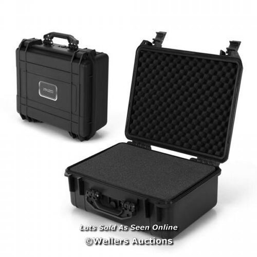 7069 - RRP: �42.95 - PORTABLE WATERPROOF HARD CASE WITH CUSTOMIZABLE FIT FOAM / DAMAGED HANDLE / APPEARS NE... 