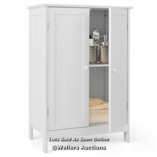 7086 - RRP: �68.95 - DOUBLE DOOR BATHROOM FLOOR CABINET WITH SHELF / WHITE / BR