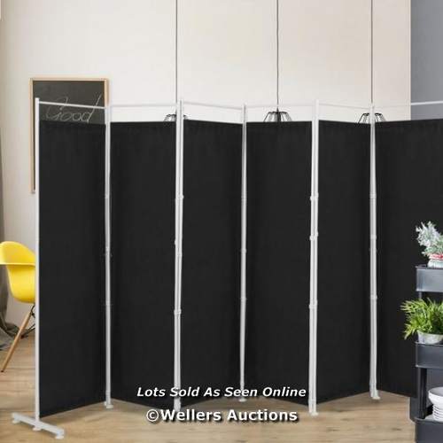 7103 - RRP: �98.95 - 6-PANEL ROOM DIVIDER FOLDING PRIVACY SCREEN W/STEEL FRAME / APPEARS NEW AND SEALED / M... 