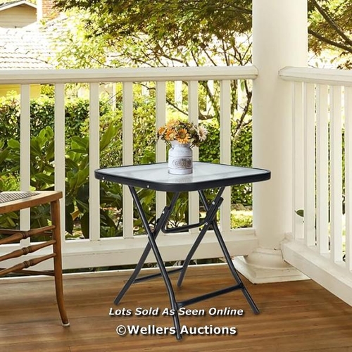 7111 - RRP: �29.95 - 46CM FOLDING GARDEN SIDE TABLE / APPEARS NEW OPEN BOX / MA