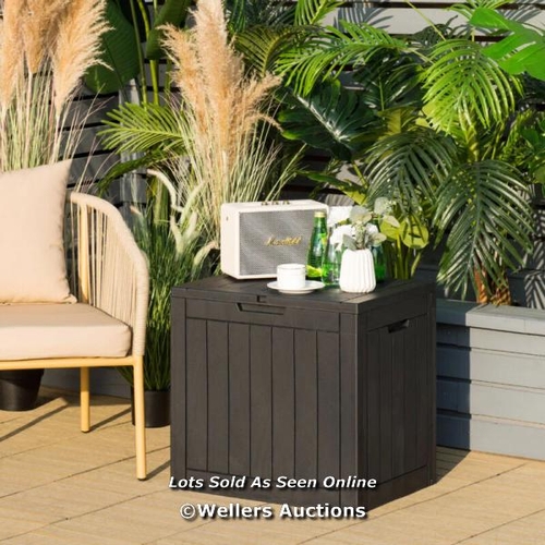 7114 - RRP: �118.99 - 30 GALLON DECK BOX STORAGE CONTAINER SEATING TOOLS / APPEARS NEW OPEN BOX / MA