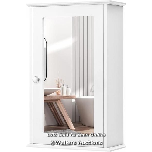 7115 - RRP: �34.95 - BATHROOM MEDICINE CABINET WITH MIRROR / APPEARS NEW OPEN BOX / MA