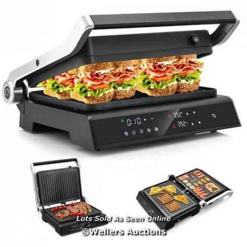 7117 - RRP: �184.95 - 3 IN 1 INDOOR GRILL WITH 180-DEGREE OPENING DESIGN / APPEARS NEW OPEN BOX / MA