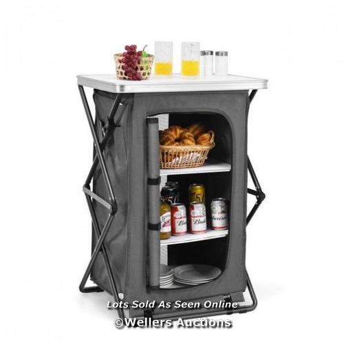 7122 - RRP: �49.95 - FOLDING POP-UP CUPBOARD COMPACT CAMPING STORAGE CABINET WITH BAG / MA