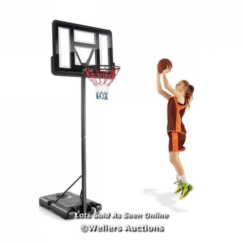 7124 - RRP: �107.95 - 4.25-10FT PORTABLE ADJUSTABLE BASKETBALL HOOP SYSTEM WITH 44'' BACKBOARD 2 NETS / APP... 