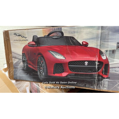 7128 - RRP: �129.95 - 12V JAGUAR F-TYPE SVR KIDS RIDE ON CAR / APPEARS TO BE NEW AND SEALED / MA