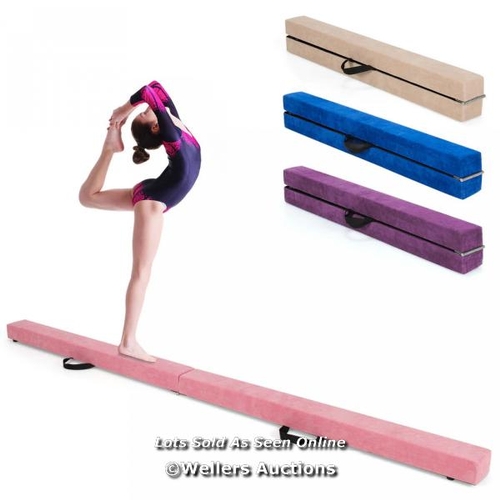 7141 - RRP: �42.95 - 7 FEETS FOLDING PORTABLE FLOOR BALANCE BEAM WITH HANDLES FOR GYMNASTS / APPEARS NEW OP... 