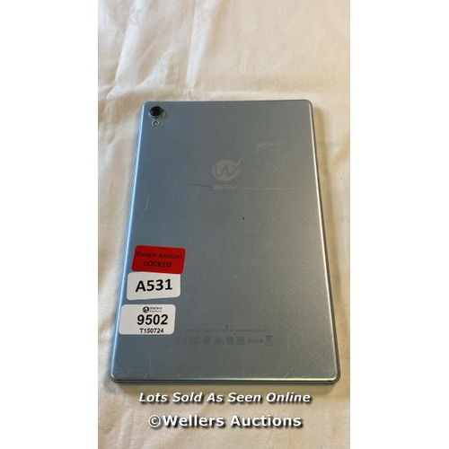 9502 - TABLET WETAP MODEL M1  GOOGLE ACCOUNT LOCKED