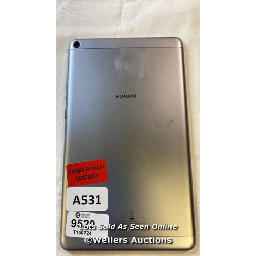 9520 - TABLET HUAWEI MODEL KOB-L09 GOOGLE ACCOUNT LOCKED