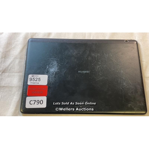 9525 - TABLET HUAWEI MODEL AGS-L09 GOOGLE ACCOUNT LOCKED