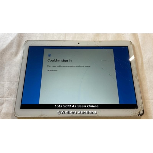 9533 - TABLET HUAWEI MODEL AGS-L09 GOOGLE ACCOUNT LOCKED SCREEND DAMAGE