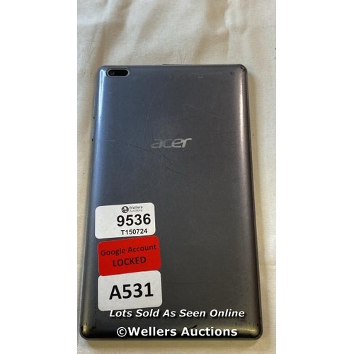 9536 - TABLET ACER GOOGLE ACCOUNT LOCKED