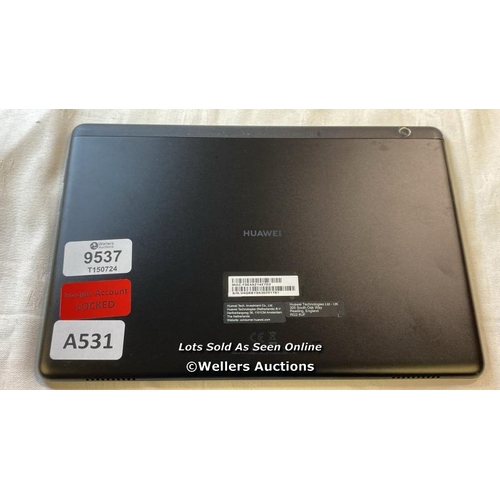 9537 - TABLET HUAWEI MODEL AGS2-W09 GOOGLE ACCOUNT LOCKED