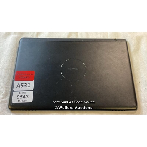 9543 - TABLET HUAWEI MODEL AGS2-L09 GOOGLE ACCOUNT LOCKED