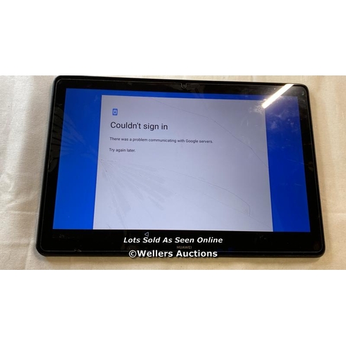 9552 - TABLET HUAWEI MODEL AGS2-W09 GOOGLE ACCOUNT LOCKED SCREN DAMAGED