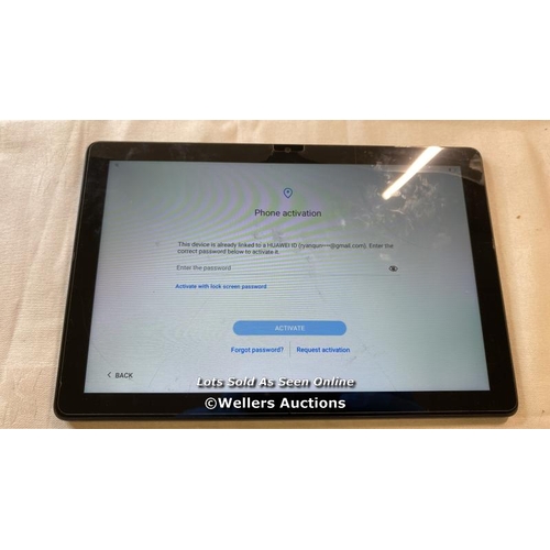 9553 - TABLET HUAWEI MODEL AGK-W09 GOOGLE ACCOUNT LOCKED