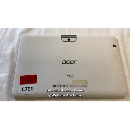 9554 - TABLET ACER MODEL A6003 DTS-HD GOOGLE ACCOUNT LOCKED