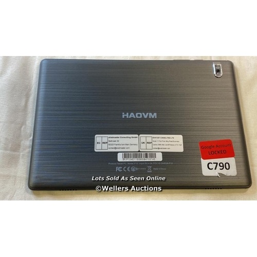 9564 - TABLET HAOVM MODEL P10 GOOGLE ACCOUNT LOCKED