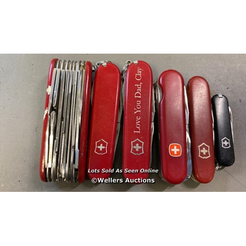 9782 - X6 VICTORINOX VINTAGE DIAMOND SUPERIOR MULTI PURPOSE RED POCKET MULTI TOOL