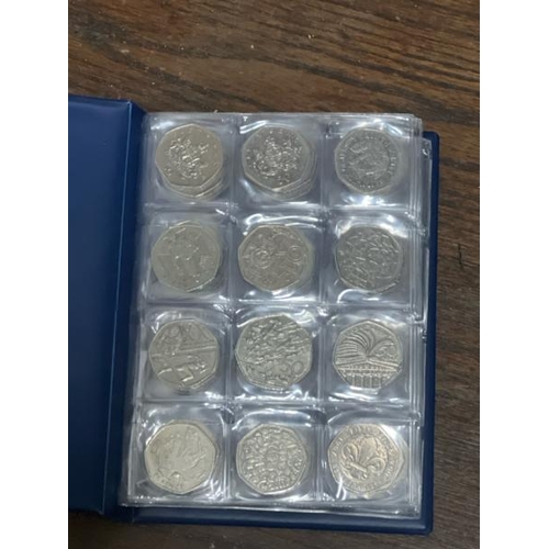 23 - A rare collection of mostly 50p British coins