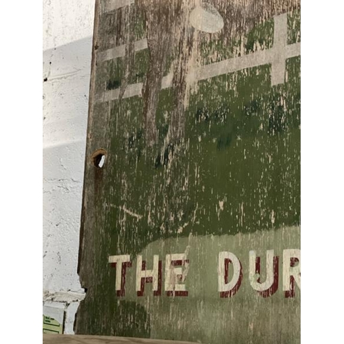 33 - The Durham Ox Free House wooden pub sign, 130cm high x 95cm wide