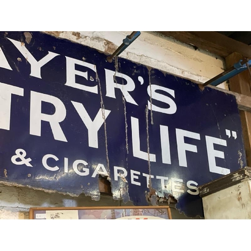 35 - Players 'Country Life' Tobacco & Cigarettes enamel sign, 70 w x 220cm w