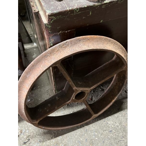 4 - A pair of heavy cast iron wheels, 50cm in diameter