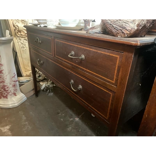 46 - A four drawer mid-century oak dressing table with mirror, by James Phillips & sons, Union Street Bri... 