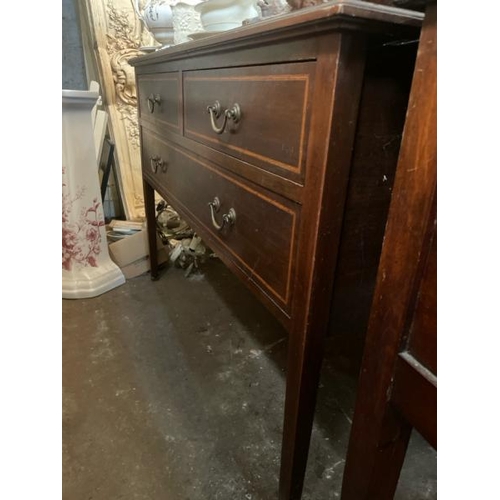 46 - A four drawer mid-century oak dressing table with mirror, by James Phillips & sons, Union Street Bri... 