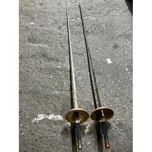 5 - A pair of ornamental fencing swords, 108cm long