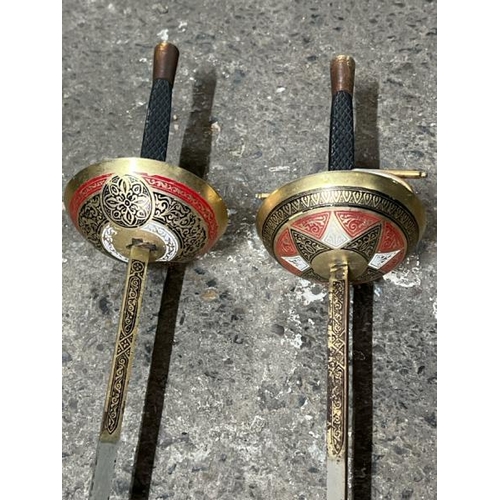 5 - A pair of ornamental fencing swords, 108cm long