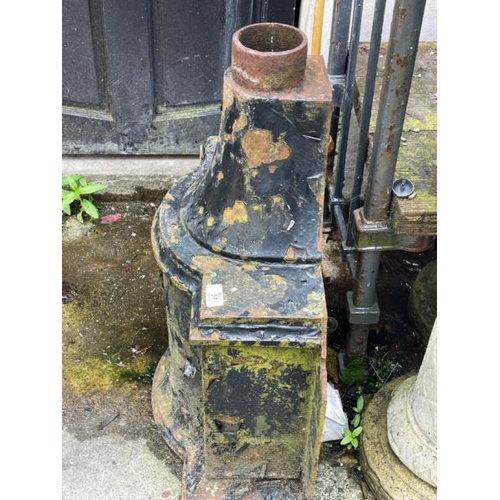 57 - A large cast iron drain hopper, 70cm high x 55cm wide