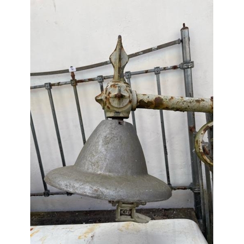 59 - A Victorian cast iron street lamp top, 130cm high x 120cm wide