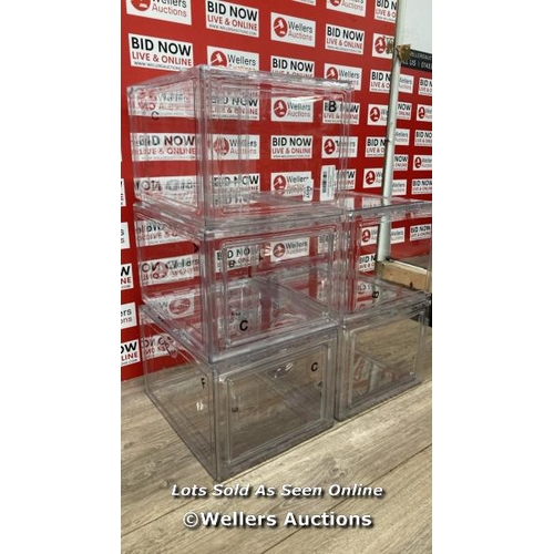 6037 - STACKABLE SHOE BOXES / USED CONDITION / F17