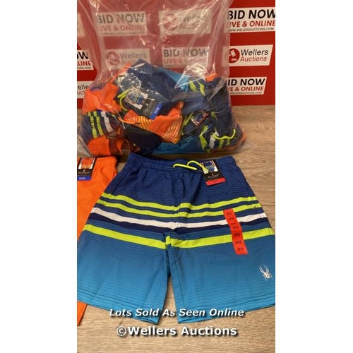 6122 - X20 CHILDRENS NEW SPYDER SWIM SHORTS / MIXED SIZES / B14