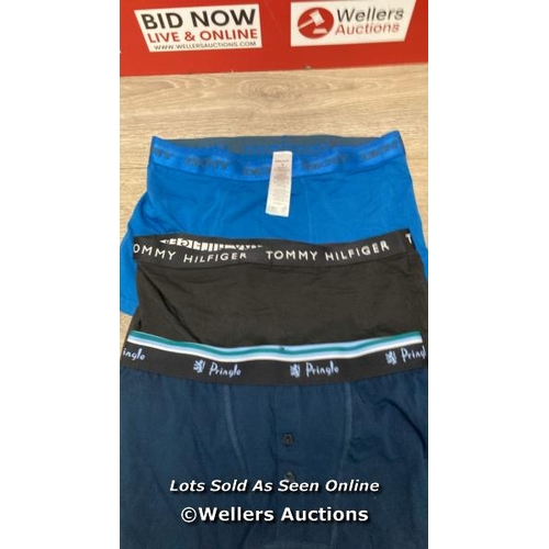 6129 - X6 GENTS NEW BOXERS INCL. DKNY, PRINGLE & TOMMY HILFIGER / B14