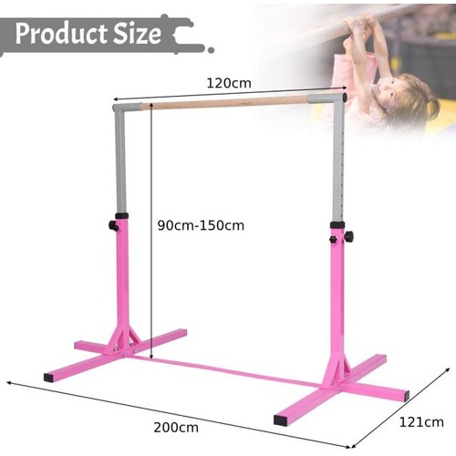 7537 - RRP: £225.95 - CHILDREN'S HEIGHT ADJUSTABLE GYMNASTICS TRAINING BAR, 90-150CM / CONT2