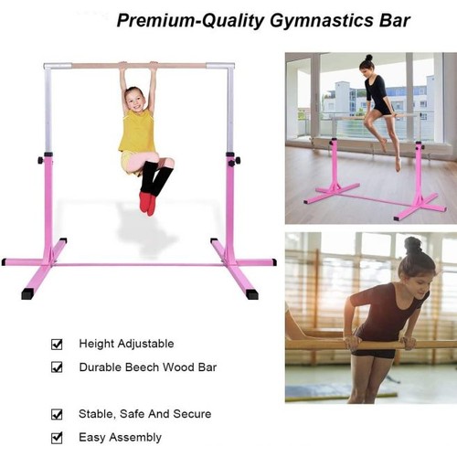 7537 - RRP: £225.95 - CHILDREN'S HEIGHT ADJUSTABLE GYMNASTICS TRAINING BAR, 90-150CM / CONT2