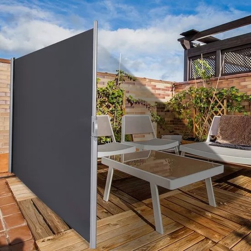 7543 - RRP: £109.95 - 1.6 X 3M RETRACTABLE FOLDING SIDE AWNING SCREEN SUN SHADE & WIND / CONT1