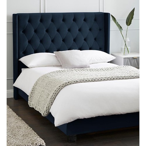 7556 - ALLEGRA WINGED VELVET BEDSTEAD / CONT1