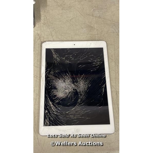 461 - APPLE IPAD AIR / A1474 / 32GB / SERIAL:  DMPLK59MFK15- SCREEN DAMAGED / I-CLOUD (ACTIVATION) LOCKED ... 