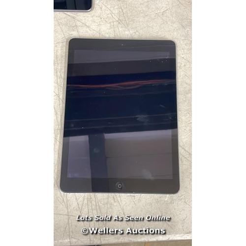 468 - APPLE IPAD AIR / A1474 / 16GB / SERIAL: DMPLT7FTFK10 / I-CLOUD (ACTIVATION) LOCKED / RESTORED TO FAC... 