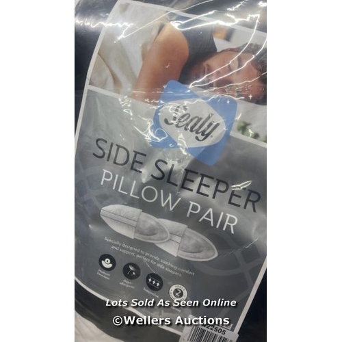 12 - SEALY SIDE SLEEPER PILLOW SET / MINIMAL SIGNS OF USE / A48