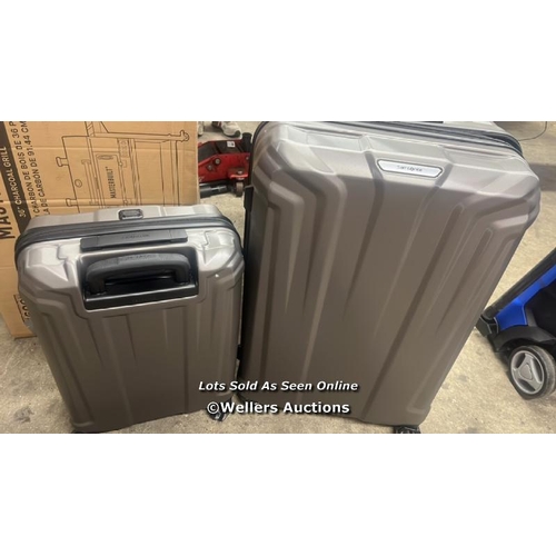 36 - SAMSONITE ENDURE 2PC. HARDSIDE LUGGAGE SET / APPEARS IN OVERALL GOOD CONDITION, COMBINATION UNLOCKED... 