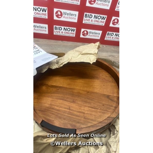 4 - MIKASA ACACIA LAZY SUSAN  / APPEARS NEW OPEN BOX / A47